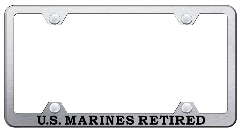 U.S. Marines Retired Steel Wide Body Frame - Etched Brushed