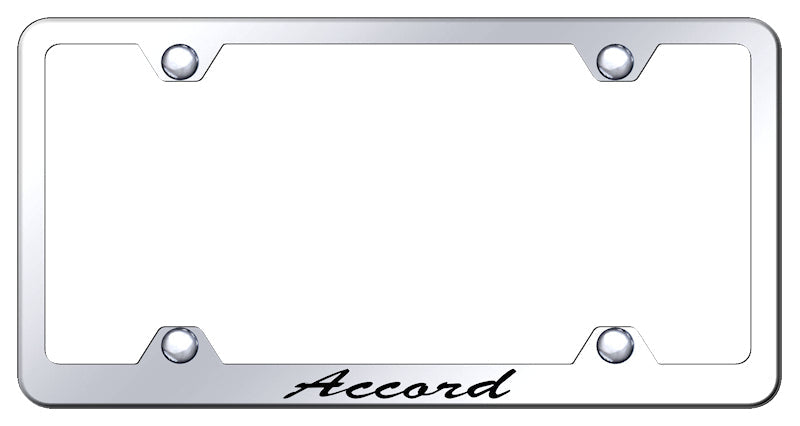 Accord Script Steel Wide Body Frame - Laser Etched Mirrored