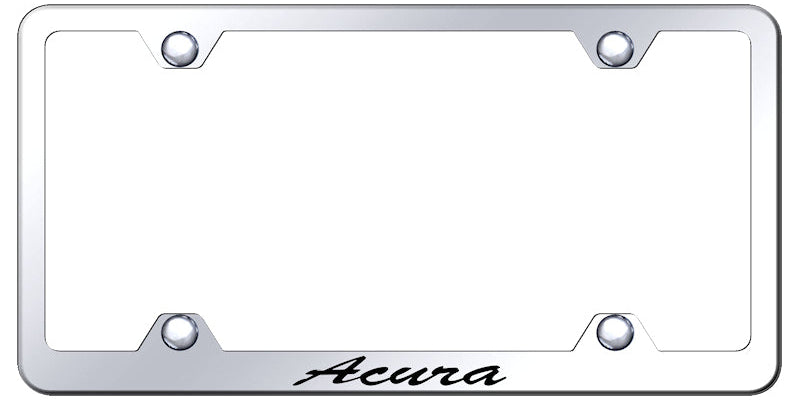 Acura Script Steel Wide Body Frame - Laser Etched Mirrored