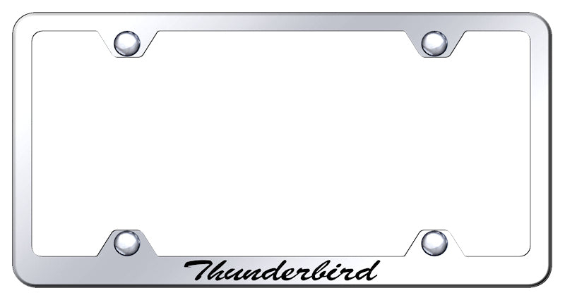 Thunderbird Script Ford Thunderbird Script Steel Wide Body Frame - Etched Mirrored ...
