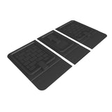 All-Weather Custom-Fit Floor Mats for Tesla Model Y 2020-2025 with Non-Slip Backing - Black - Seatback Protector
