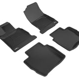 All-Weather Custom-Fit Floor Mats for Maserati Granturismo Sport 2008-2019 with Non-Slip Backing - Black  - 1st Row 2nd Row