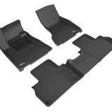 All-Weather Custom-Fit Floor Mats for Maserati Levante 2017-2018 with Non-Slip Backing - Black - 1st Row 2nd Row
