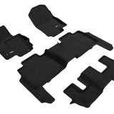 All-Weather Custom-Fit Floor Mats for Mercedes-Benz Gls-Class 2020-2025 with Non-Slip Backing - Black - 1st Row 2nd Row 3rd Row