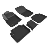 All-Weather Custom-Fit Floor Mats for Mitsubishi Eclipse Cross 2018-2024 with Non-Slip Backing - Black - 1st Row 2nd Row