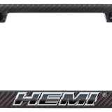 Mopar Hemi Slant Chrome ABS Carbon Fiber Frame - UV Print on Black