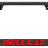 Mopar Hellcat Red ABS Carbon Fiber Frame - UV Print on Black