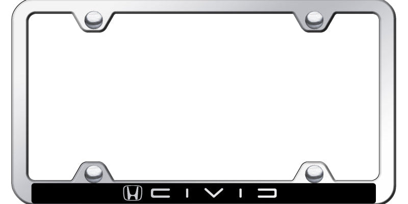 Civic (Reverse C) Wide Body ABS Frame - Etched Mirrored