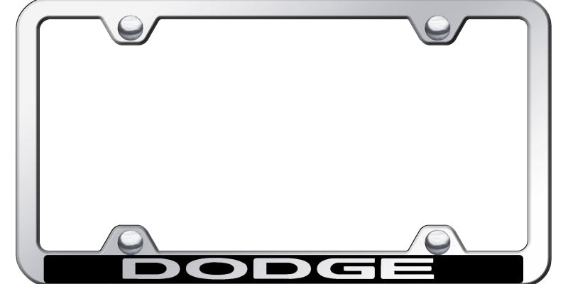 Dodge Wide Body ABS Frame - Laser Etched Mirrored