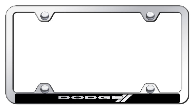 Dodge Stripe Wide Body ABS Frame - Laser Etched Mirrored