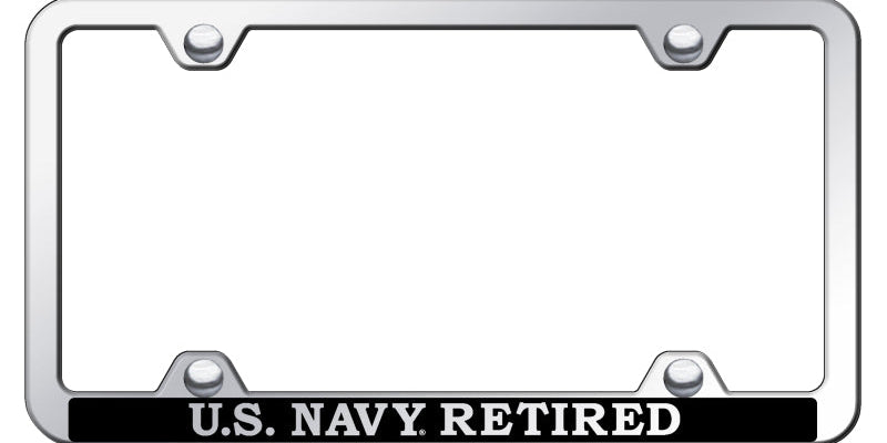 U.S. Navy Retired Wide Body ABS Frame - Etched Mirrored