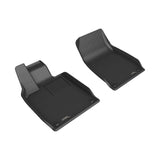 All-Weather Custom-Fit Floor Mats for Porsche / Audi Taycan (9J1)/E-Tron Gt 2020-2025 with Non-Slip Backing - Black - 1st Row