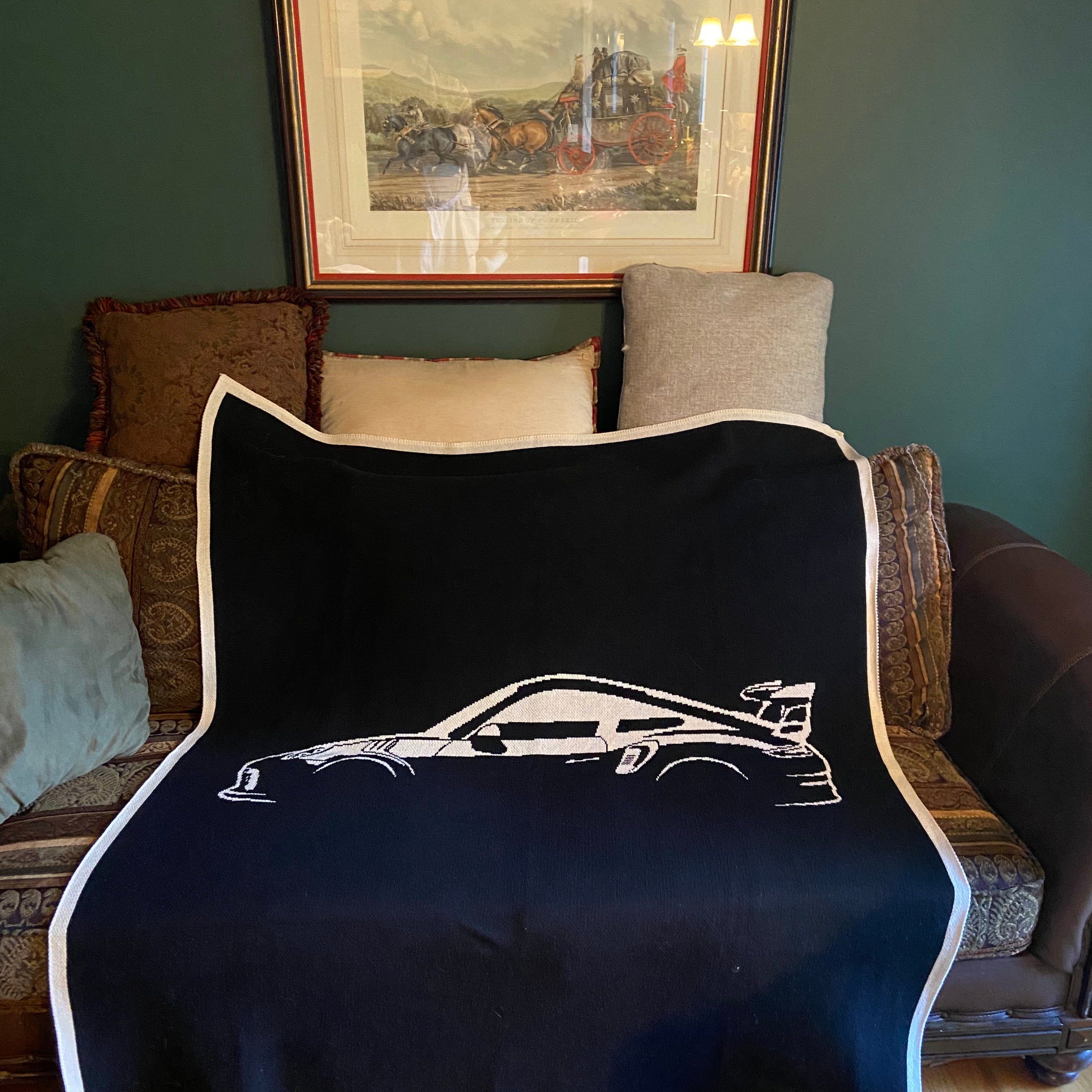 Auto Themed Blankets Cotton Throws - Made in the USA