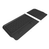 All-Weather Custom-Fit Floor Mats for Tesla Model X 2022-2025 with Non-Slip Backing - Black - Seatback Protector