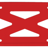 Blank 4-Hole Wide Rail Silicone Frame - Red