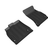All-Weather Custom-Fit Floor Mats for Audi Q5 / Sq5 / Q5 Phev 2018-2024 with Non-Slip Backing - Black - 1st Row