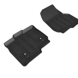 All-Weather Custom-Fit Floor Mats for Ford F-150 Supercrew 2015-2024 with Non-Slip Backing - Black - 1st Row