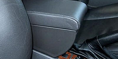 Black Leather NG900/9-3 Saab Sliding Front Armrest 