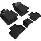 All-Weather Custom-Fit Floor Mats for Mercedes-Benz Glc-Class (X205) 2016-2022 with Non-Slip Backing - Black - 1st Row 2nd Row