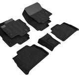 All-Weather Custom-Fit Floor Mats for Mercedes-Benz Gle-Class 2020-2024 with Non-Slip Backing - Black - 1st Row 2nd Row