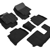 All-Weather Custom-Fit Floor Mats for Mercedes-Benz Gle-Class 2020-2021 with Non-Slip Backing - Black - 1st Row 2nd Row 3rd Row