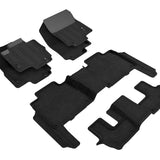 All-Weather Custom-Fit Floor Mats for Mercedes-Benz Gls-Class 2020-2024 with Non-Slip Backing - Black - 1st Row 2nd Row 3rd Row