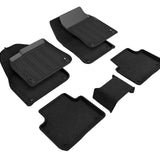 All-Weather Custom-Fit Floor Mats for Porsche Cayenne / Cayenne Coupe 2019-2025 with Non-Slip Backing - Black - 1st Row 2nd Row