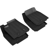 All-Weather Custom-Fit Floor Mats for Tesla Model X 2016-2021 with Non-Slip Backing - Black - 1st Row