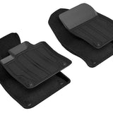 All-Weather Custom-Fit Floor Mats for Volvo S60/ V60/ V60 Cross Country 2019-2025 with Non-Slip Backing - Black - 1st Row
