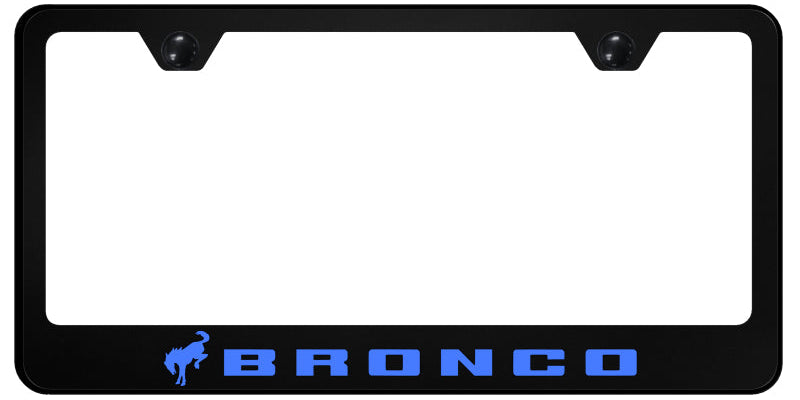 Bronco 2020 Blue PC Frame - UV Print on Black