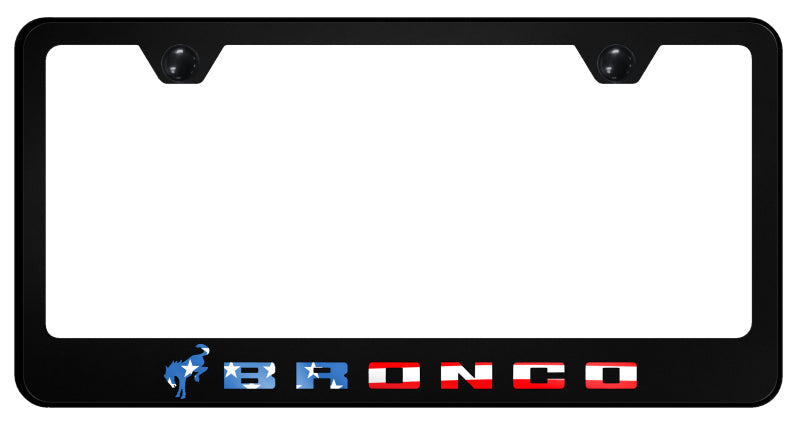 Bronco 2020 Flag PC Frame - UV Print on Black