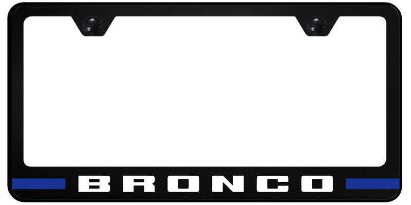 Bronco Stripe Blue PC Frame - UV Print on Black