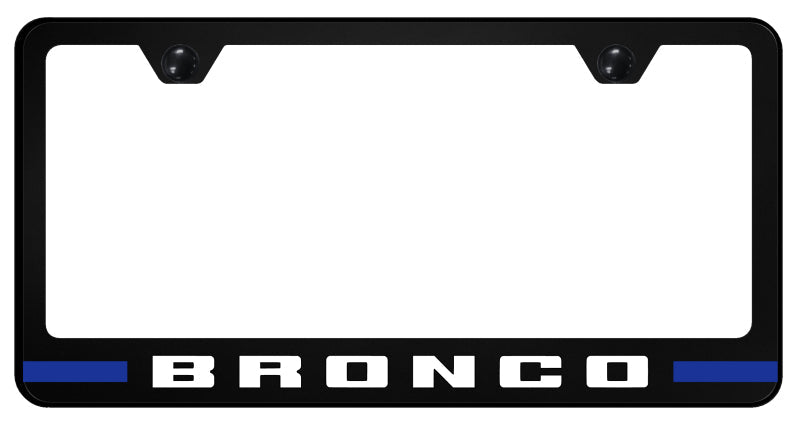 Bronco Stripe Blue PC Frame - UV Print on Black