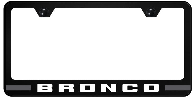 Bronco Stripe Gray PC Frame - UV Print on Black