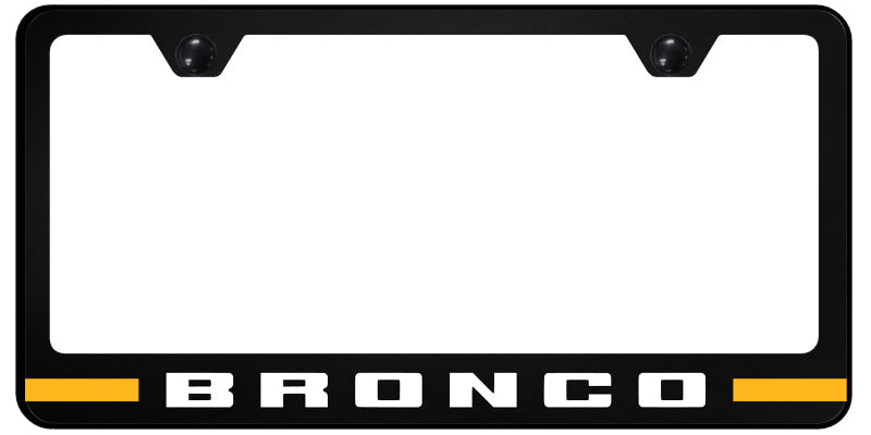 Bronco Stripe Orange PC Frame - UV Print on Black