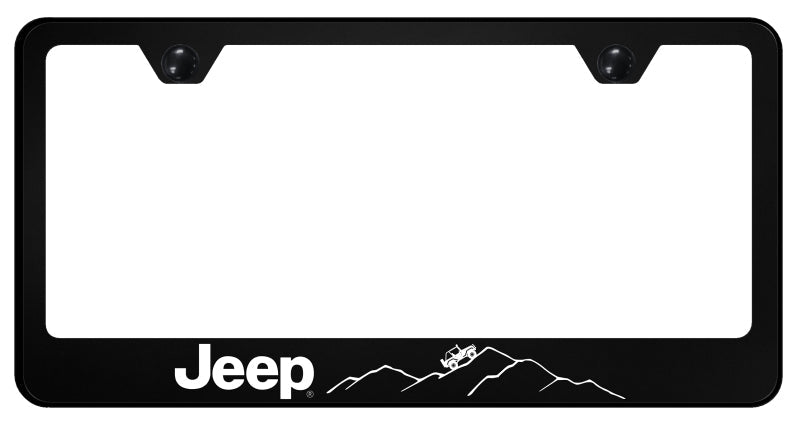 Jeep Mountain PC Frame - UV Print on Black