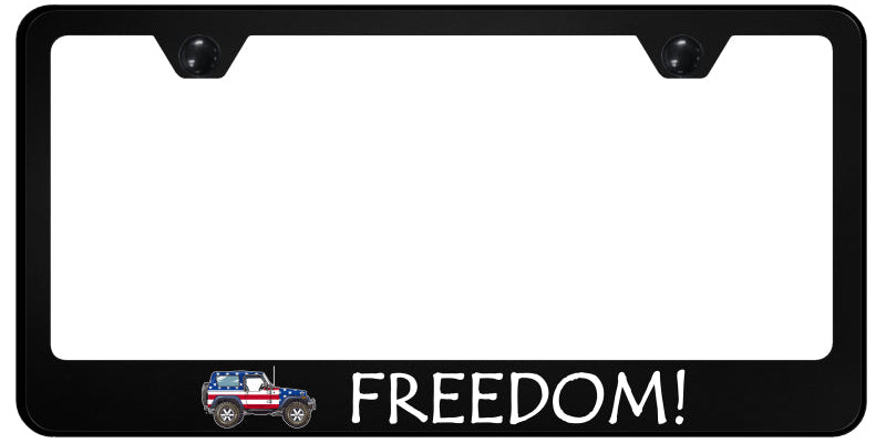 Jeep Freedom PC Frame - UV Print on Black