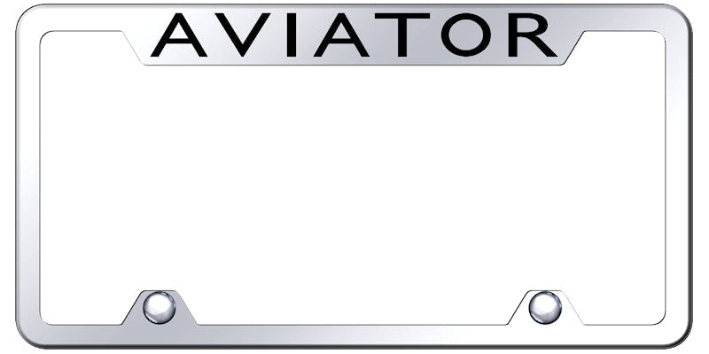 Aviator Steel Truck Cut-Out Frame - Laser Etched Mirrored