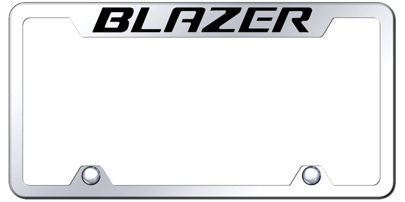 Blazer Steel Truck Cut-Out Frame - Laser Etched Mirrored