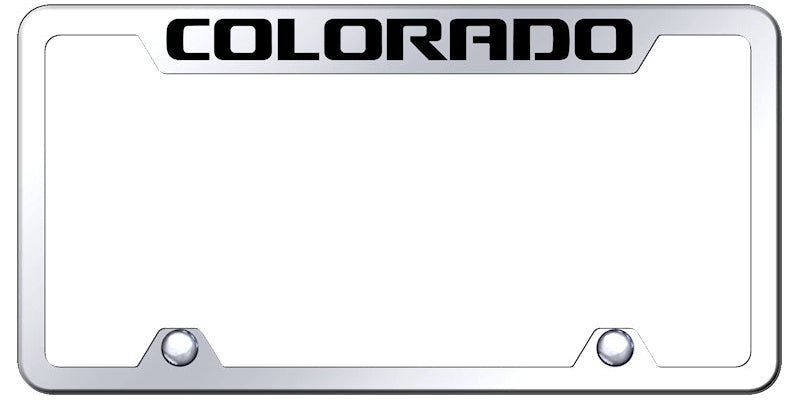 Colorado Steel Truck Cut-Out Frame - Laser Etched Mirrored