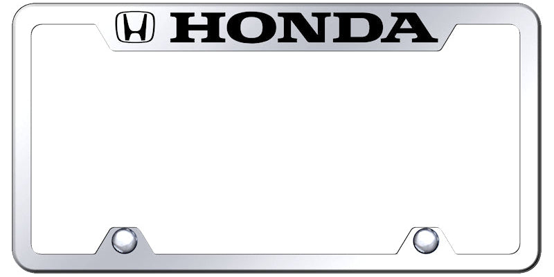 Honda Steel Truck Cut-Out Frame - Laser Etched Mirrored