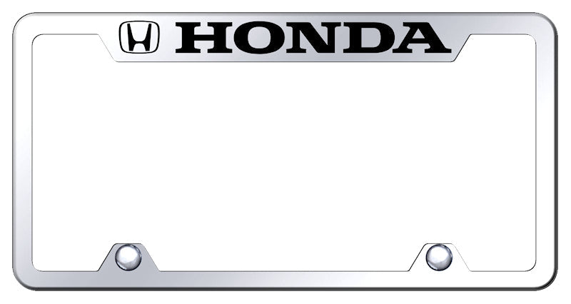 Honda Steel Truck Cut-Out Frame - Laser Etched Mirrored