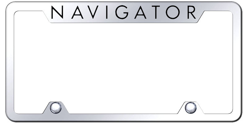 Navigator Steel Truck Cut-Out Frame - Laser Etched Mirrored