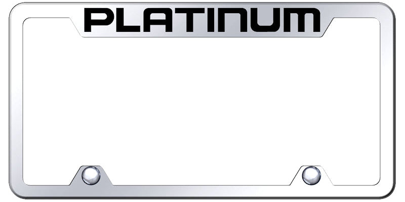 Platinum Steel Truck Cut-Out Frame - Laser Etched Mirrored