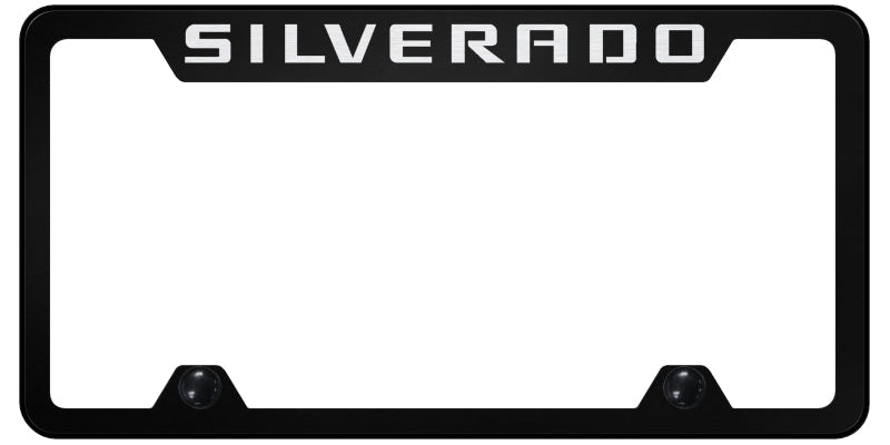 Silverado Steel Truck Cut-Out Frame - Laser Etched Black