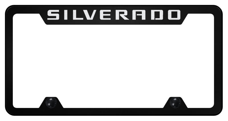 Silverado Steel Truck Cut-Out Frame - Laser Etched Black