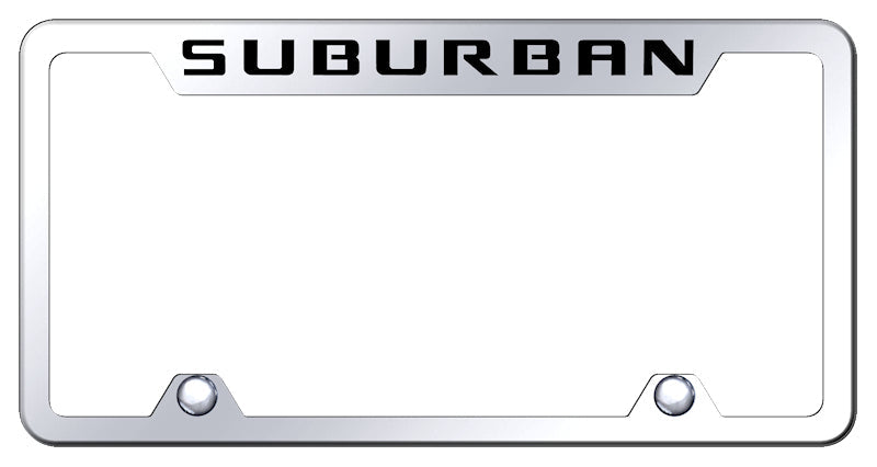 Suburban Steel Truck Cut-Out Frame - Laser Etched Mirrored