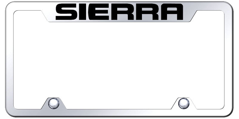 Sierra Steel Truck Cut-Out Frame - Laser Etched Mirrored