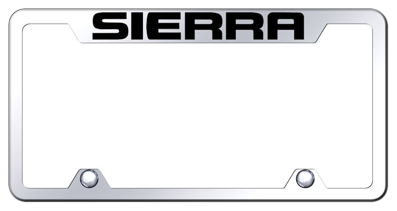 Sierra Steel Truck Cut-Out Frame - Laser Etched Mirrored