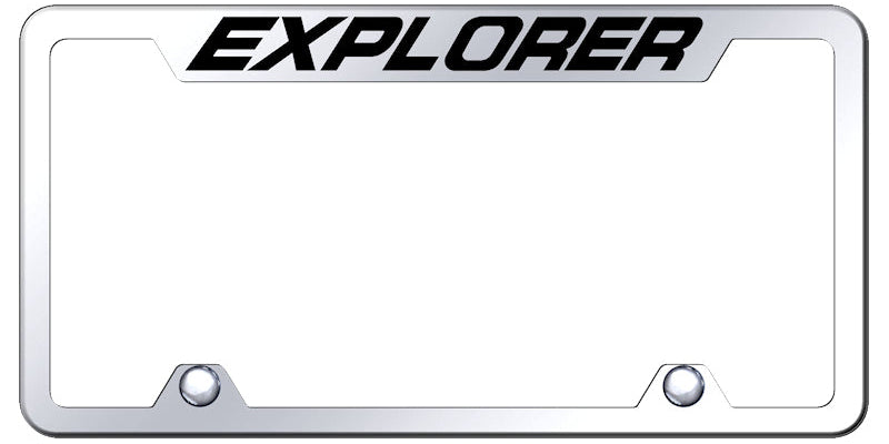 Explorer Steel Truck Cut-Out Frame - Laser Etched Mirrored